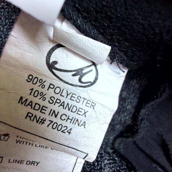 Mododoc Cardigan Sweater Womens Medium Black Gray Stretch Open Front Moto - Picture 5 of 5